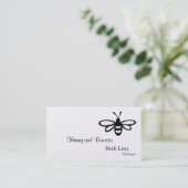 Carte De Visite Beekeeper Line Art Bee (Debout devant)