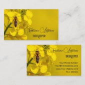 Carte De Visite Beekeeper Miel Apiariste miel abeille fleur jaune (Devant / Derrière)