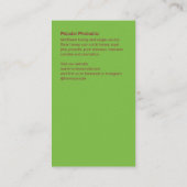 Carte De Visite Beekeeper Silhouette Grass Green (Dos)