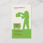 Carte De Visite Beekeeper Silhouette Grass Green (Devant)