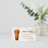 Carte De Visite Beer Glass Bartender, Mixologist Business Card (Debout devant)