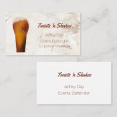 Carte De Visite Beer Glass Bartender, Mixologist Business Card (Devant / Derrière)