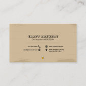 Carte De Visite Beer Mug - Brasserie Rustic (Dos)