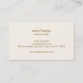 Carte De Visite Beet Logo Juice Bar et restauration végétarienne (Dos)