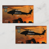 Carte De Visite Béets verts des forces spéciales (Devant / Derrière)