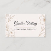 Carte De Visite Behavioral Therapist Botanical Floral  (Devant)