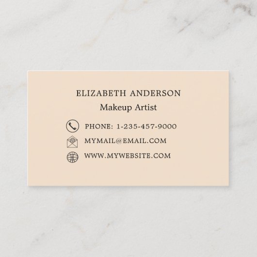 Carte de visite beige (Dos)