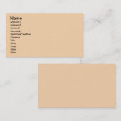 Carte De Visite Beige (Devant / Derrière)