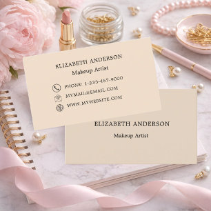 Carte de visite beige