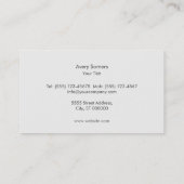 Carte De Visite Beige avec Motif or rayé Faux Linen (Dos)