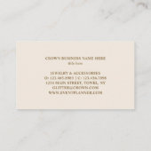 Carte De Visite Beige Baby Gold Crown (Dos)