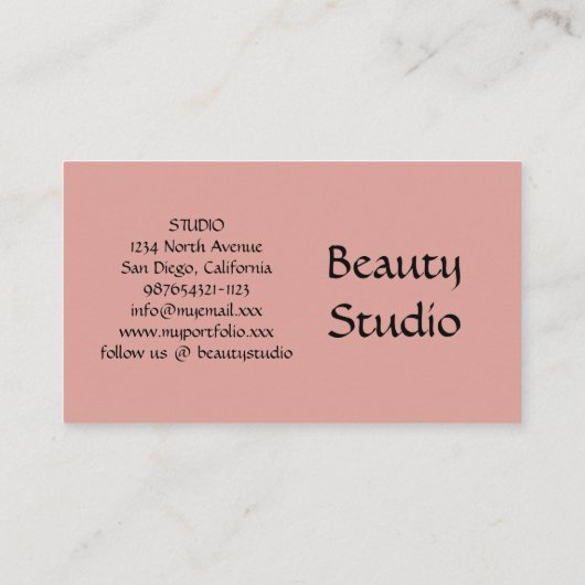 Carte De Visite Beige Black Make up Business Card (Dos)