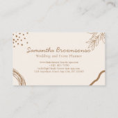 Carte De Visite Beige Blush Beauté Couple Wedding planner (Dos)