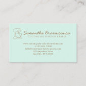 Carte De Visite Beige Blush Maison Boulangerie verte (Dos)