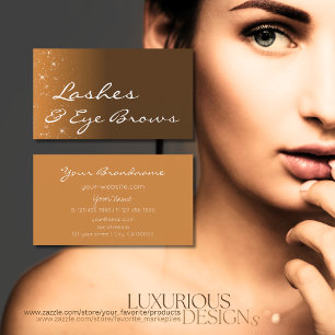 Carte De Visite Beige Brown avec Parties scintillant Étoiles Profe