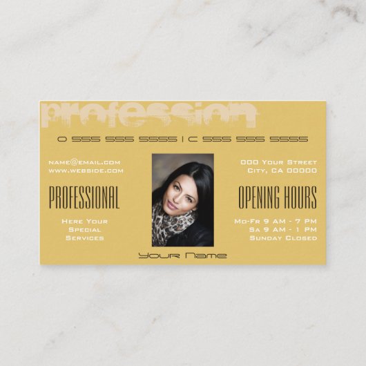 Carte De Visite Beige Brown Leopard Motif classique exceptionnel (Dos)