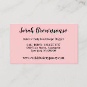 Carte De Visite Beige Cupcake Bakery Café Loyalty Punch Remise (Dos)