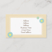 Carte de visite beige de la marmite à coudre (Dos)