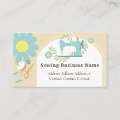 Carte de visite beige de la marmite à coudre (Devant)