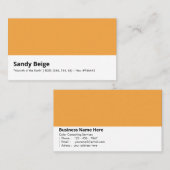 Carte De Visite Beige de sable | "La chaleur de la Terre" Jaune (Devant / Derrière)