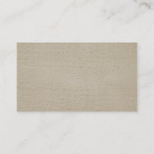 Carte De Visite Beige d'impression de peau d'alligator (Dos)