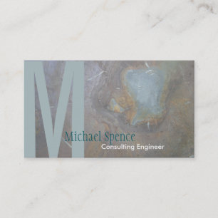 Carte de visite beige d'ingénierie de turquoise d