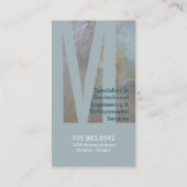 Carte de visite beige d'ingénierie de turquoise de (Dos)