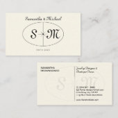 Carte De Visite Beige Elegant Minimal Typographie Moderne (Devant / Derrière)