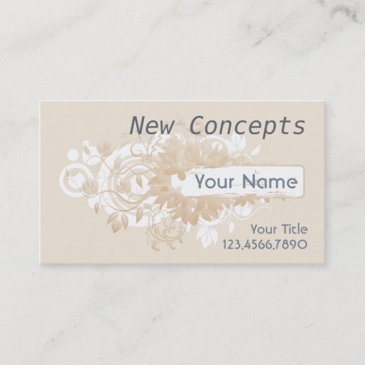 Carte De Visite Beige élégant, moderne et professionnel (Devant)