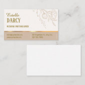 Carte De Visite Beige Elegant Professionnel (Devant / Derrière)