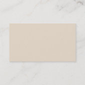 Carte De Visite Beige et amande couleur simple plain architecte (Dos)
