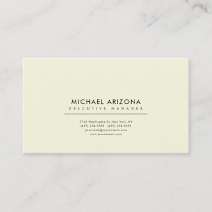 Carte De Visite Beige et amande minimaliste uni soie premium