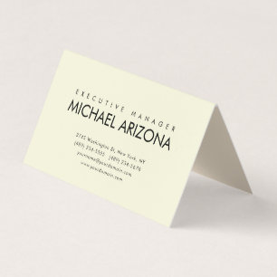 Carte De Visite Beige et couleur amande Minimaliste Simple Uni