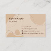 Carte De Visite Beige et esthétique Brown (Dos)