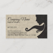 Carte De Visite Beige Et Foncé Design Beauté/Cosmetologie Brown (Dos)