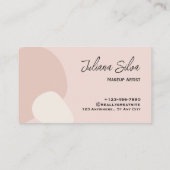 Carte De Visite Beige Femmes Coiffeuse Salon Nail Art Maquillage A (Dos)