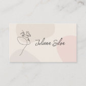 Carte De Visite Beige Femmes Coiffeuse Salon Nail Art Maquillage A (Devant)