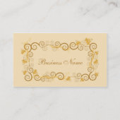Carte de visite beige floral (Dos)
