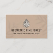 Carte De Visite Beige Leaf Brown Forest Tree Rustic Pine Cone (Devant)