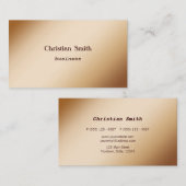 Carte de visite beige minimal et moderne (Devant / Derrière)