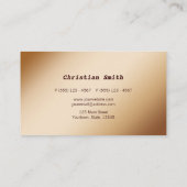 Carte de visite beige minimal et moderne (Dos)