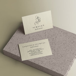 Carte De Visite Beige Nouveau-né bébé Doula