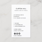 CARTE DE VISITE BEIGE ORANGE ROSE ROSE LUMINEUX ET MODERNE (Dos)