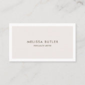 Carte De Visite Beige professionnel moderne luxe (Devant)