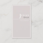 Carte de visite beige professionnel simple et clas (Devant)