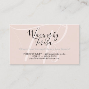 Carte De Visite Beige rose cirage après-soin douze instructions