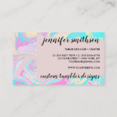 Carte De Visite Beige rose Tumbler roulottes artisanat (Dos)