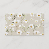 Carte De Visite Beige Script Signature Daisy (Devant)