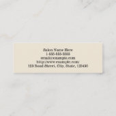 Carte de visite beige, simple, propre, (Dos)