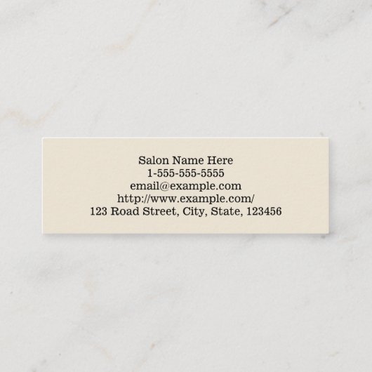 Carte de visite beige, simple, propre, (Dos)